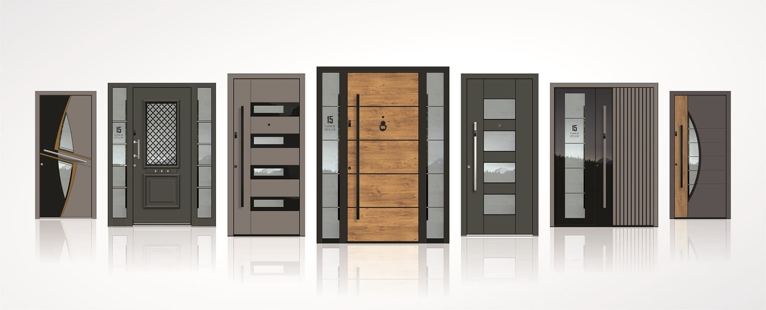 Assortiment aan aluminium deuren